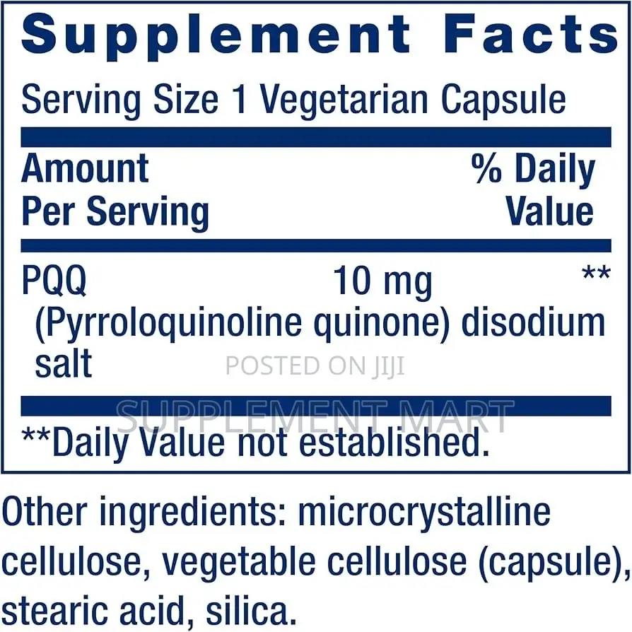PQQ 10mg Pyrroloquinoline Quinone X60