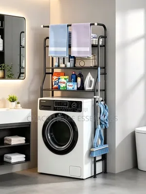 3-Tier Metal Over-Washing Machine Storage Rack Organizer