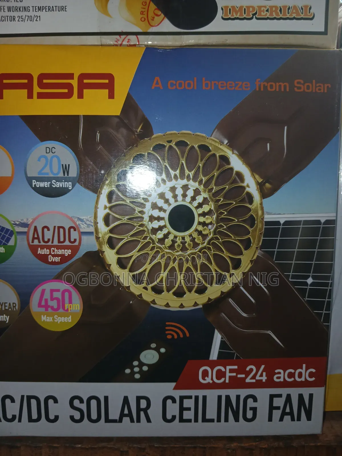 Qasa Solar Celling Fan