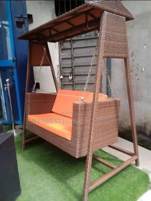 Two Seaters Rattan Swing for Balcony/Patio