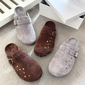 High Quality Studded Suede Birkenstock Mules