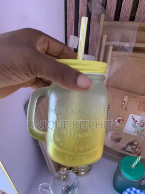 Frosted Glass Mason Jar Mug