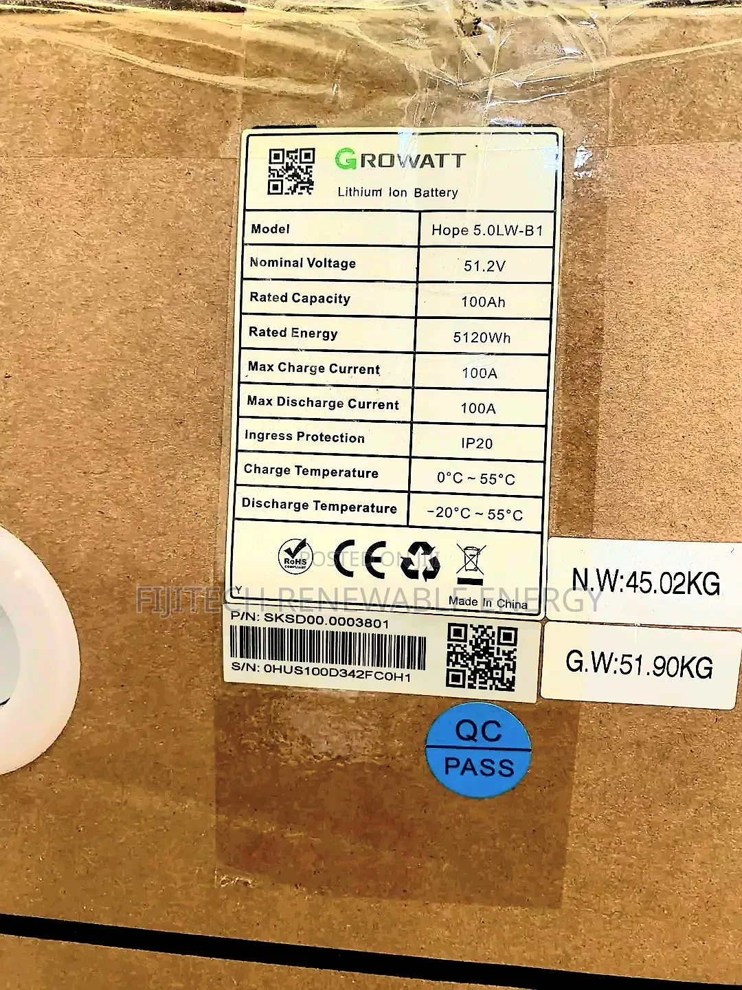 5kwh 48V Growatt Lithium Battery