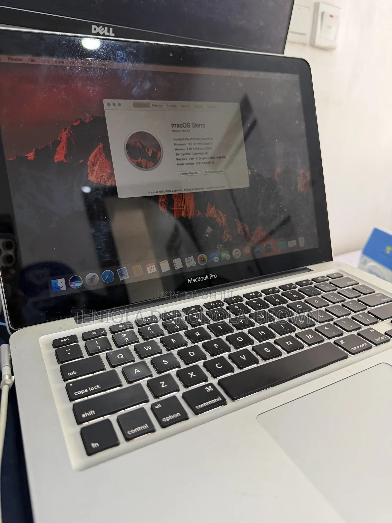 Laptop Apple MacBook Pro 2012 4GB Intel Core i5 HDD 500GB