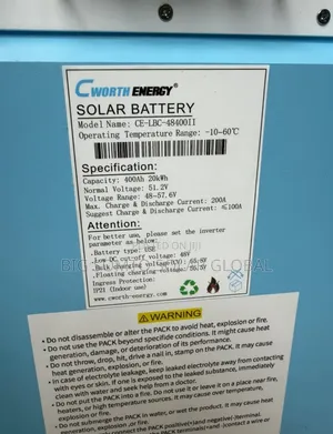 20kwh/48v Cworth Lithium Battery
