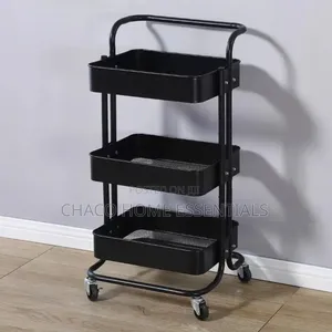 3-Tier Multipurpose Metal Rolling Storage Trolley