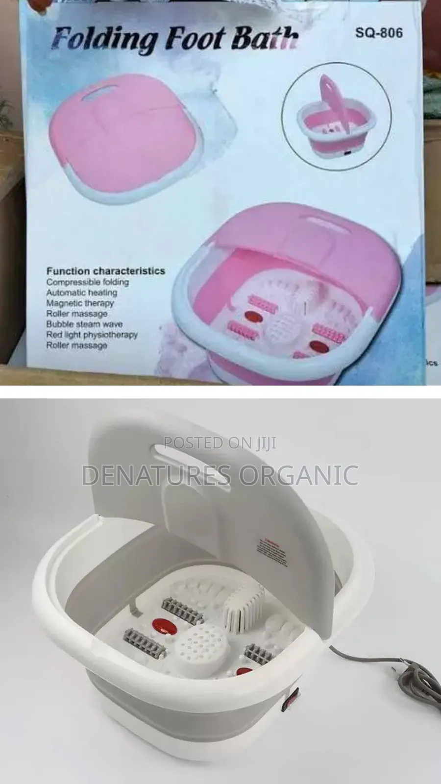 Folding Foot Bath Massager With Automatic Heating Roller Massage