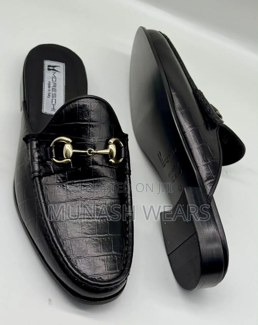 Italian Moreschi Skin Leather Half Shoe