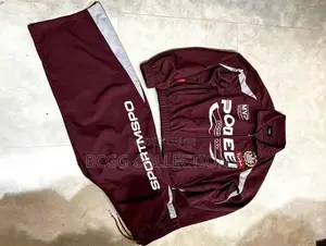 Designer Burgundy Graphic Windbreaker Tracksuit 2-Piece Set