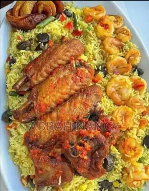 Fried Rice Shrimps and Turkey
