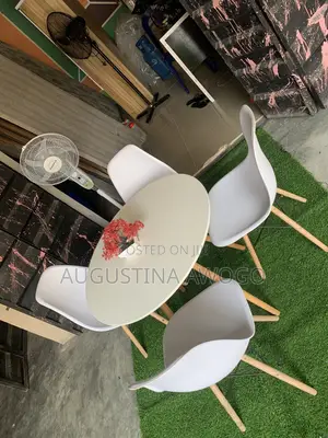 White Dinning Set With Four Chairs