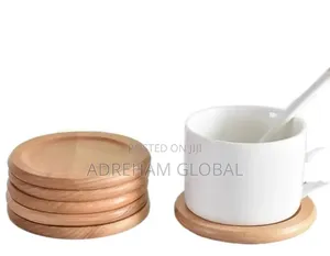 Customizable 6pcs Bamboo Coasters.
