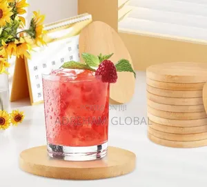 Customizable 6pcs Bamboo Coasters.