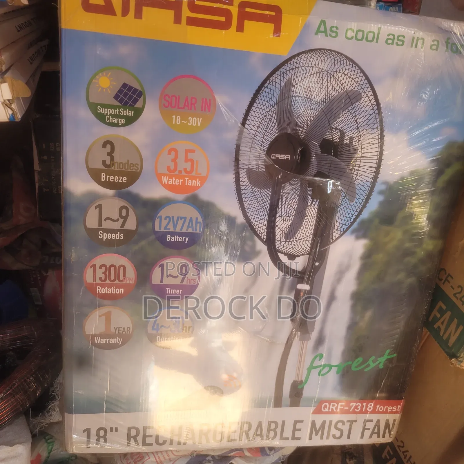Rechargeable Mist Standing Fan