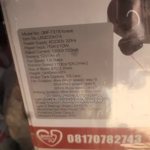 Rechargeable Mist Standing Fan