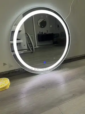 Round LED Smart Bathroom Mirror With Touch Screen