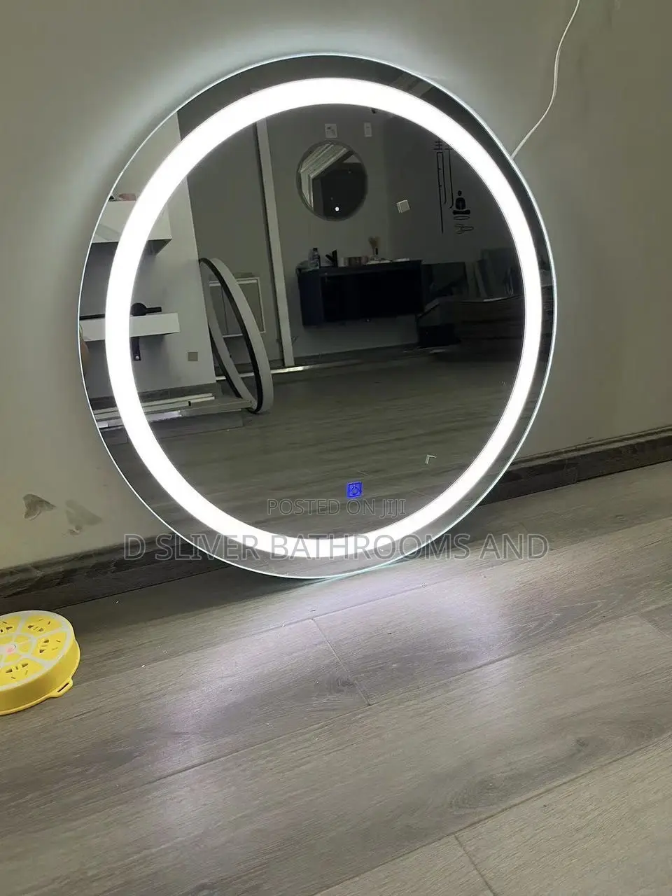 Round LED Smart Bathroom Mirror With Touch Screen