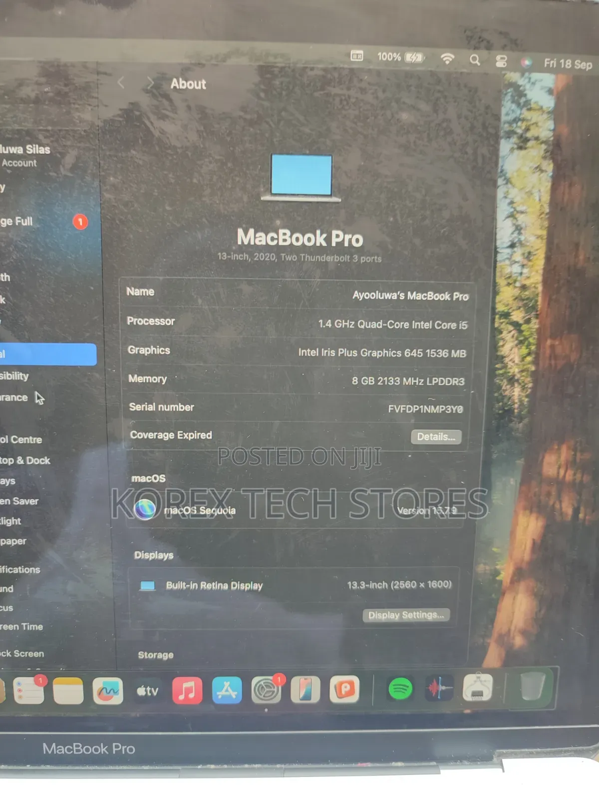 Laptop Apple MacBook Pro 2020 8GB Intel Core i5 SSD 512GB