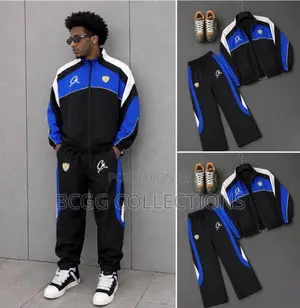 Designer Corteiz Color-Block Technical Tracksuit 2-Piece Set