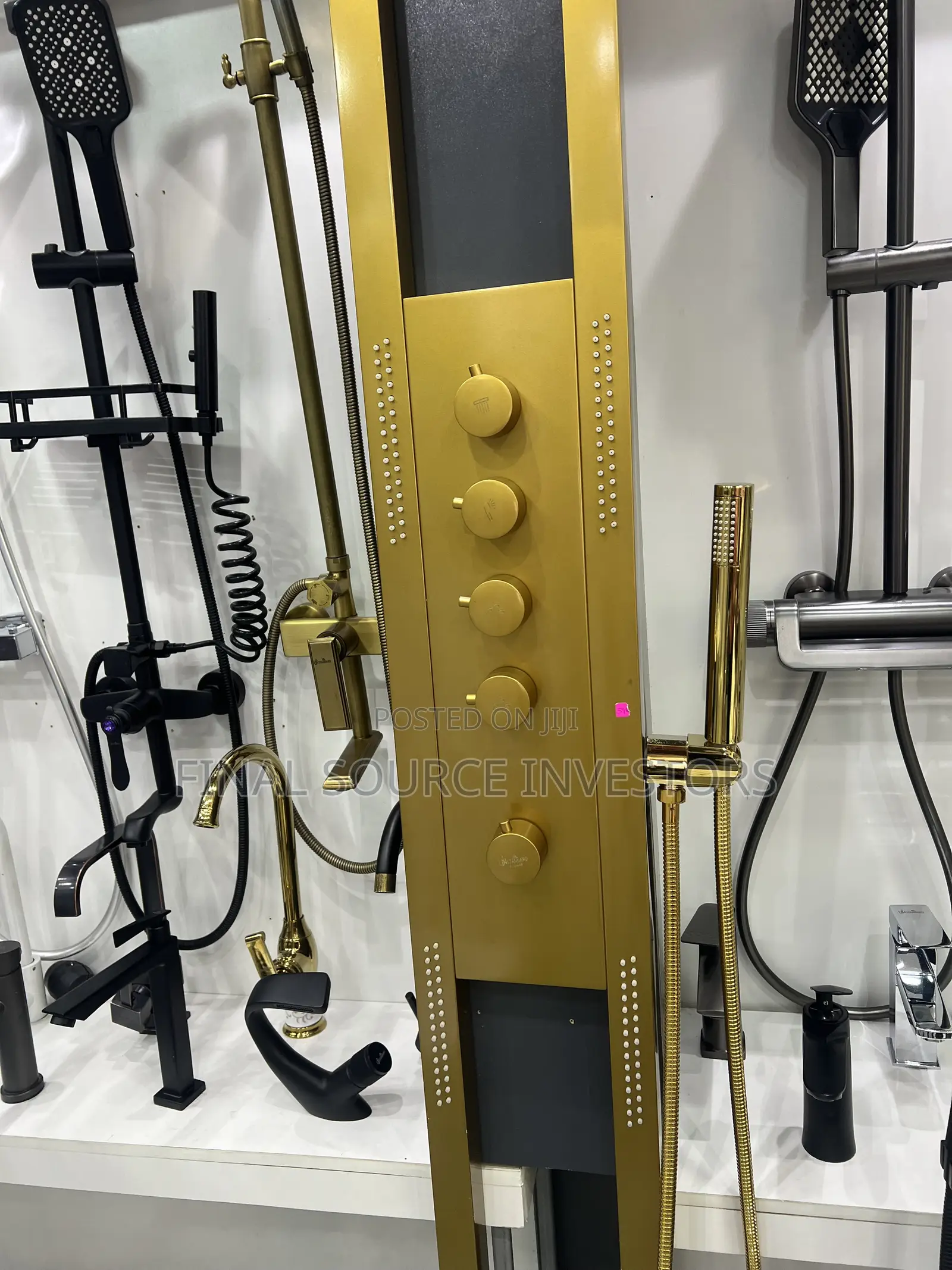 Gold LED Shower Panel System