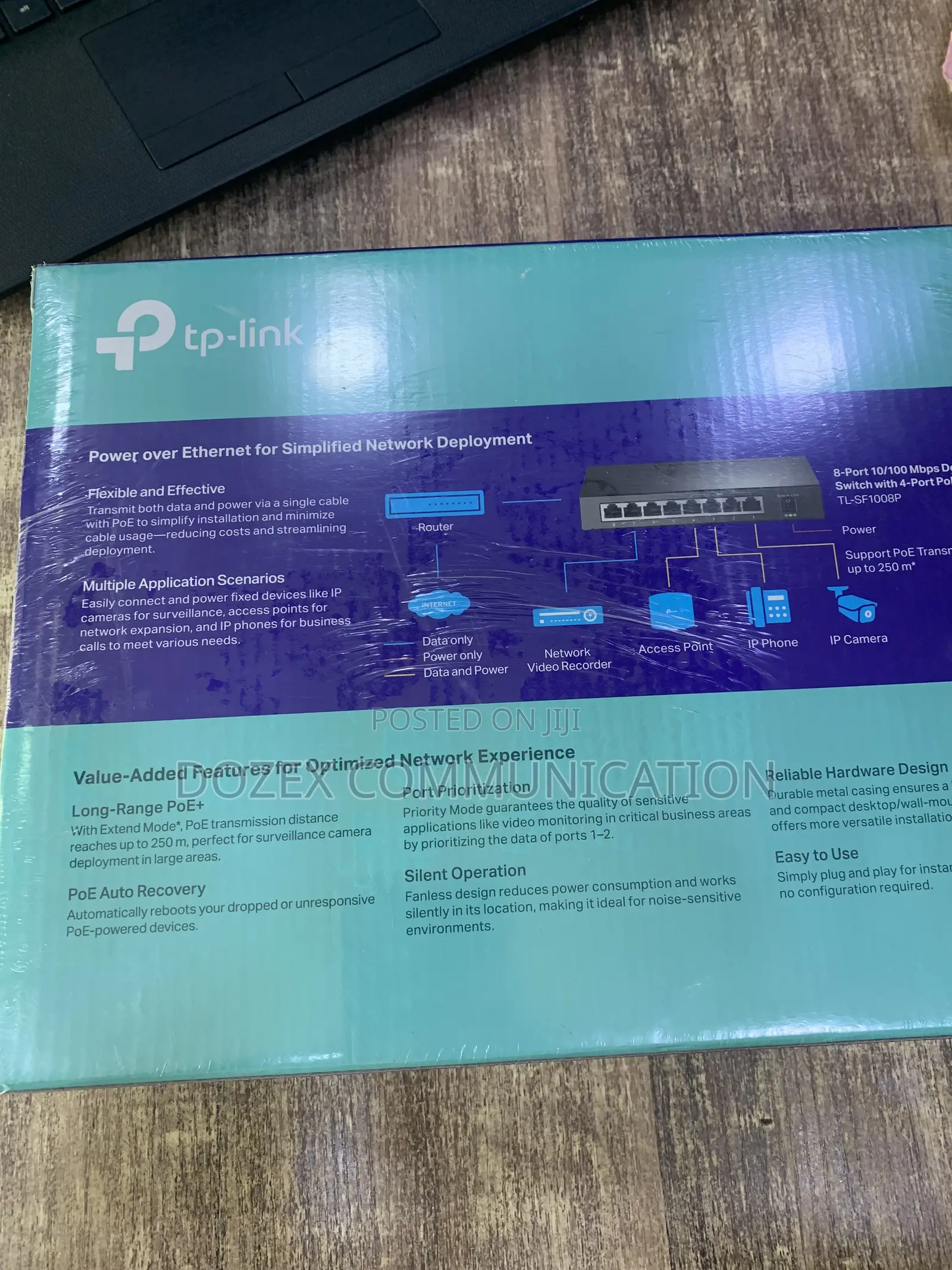 8-Port 10/100mbps Desktop Poe+switch