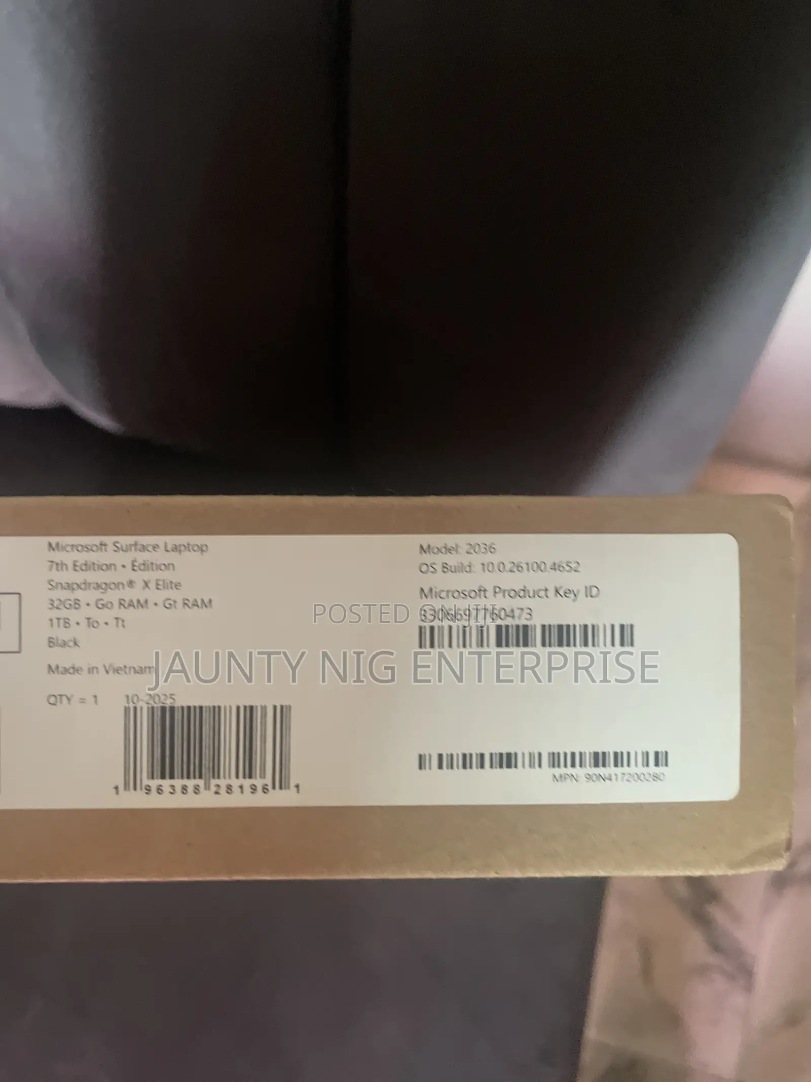 New Microsoft Surface Pro 32GB Qualcomm Snapdragon X Elite SSD 1T