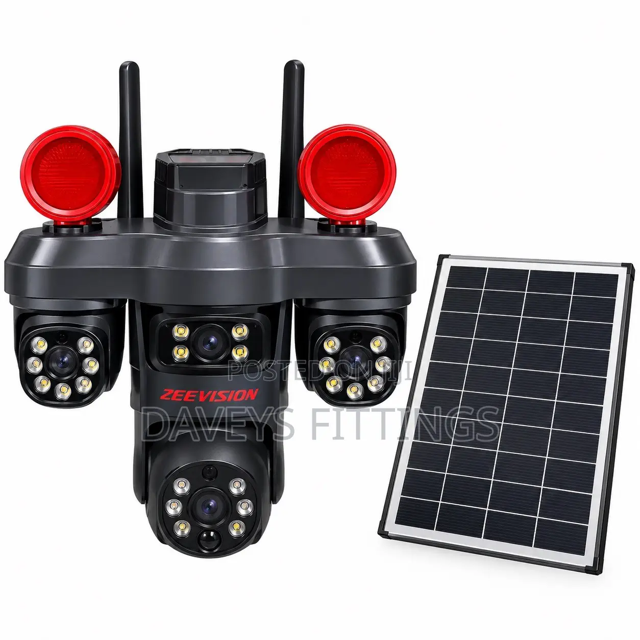 T33 Triple Lens SolarSecurity Camera