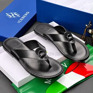 Exclusive Iceberg Italian Leather Slippers