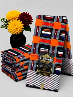 Red Color of Global Fashion Ankara Fabrics
