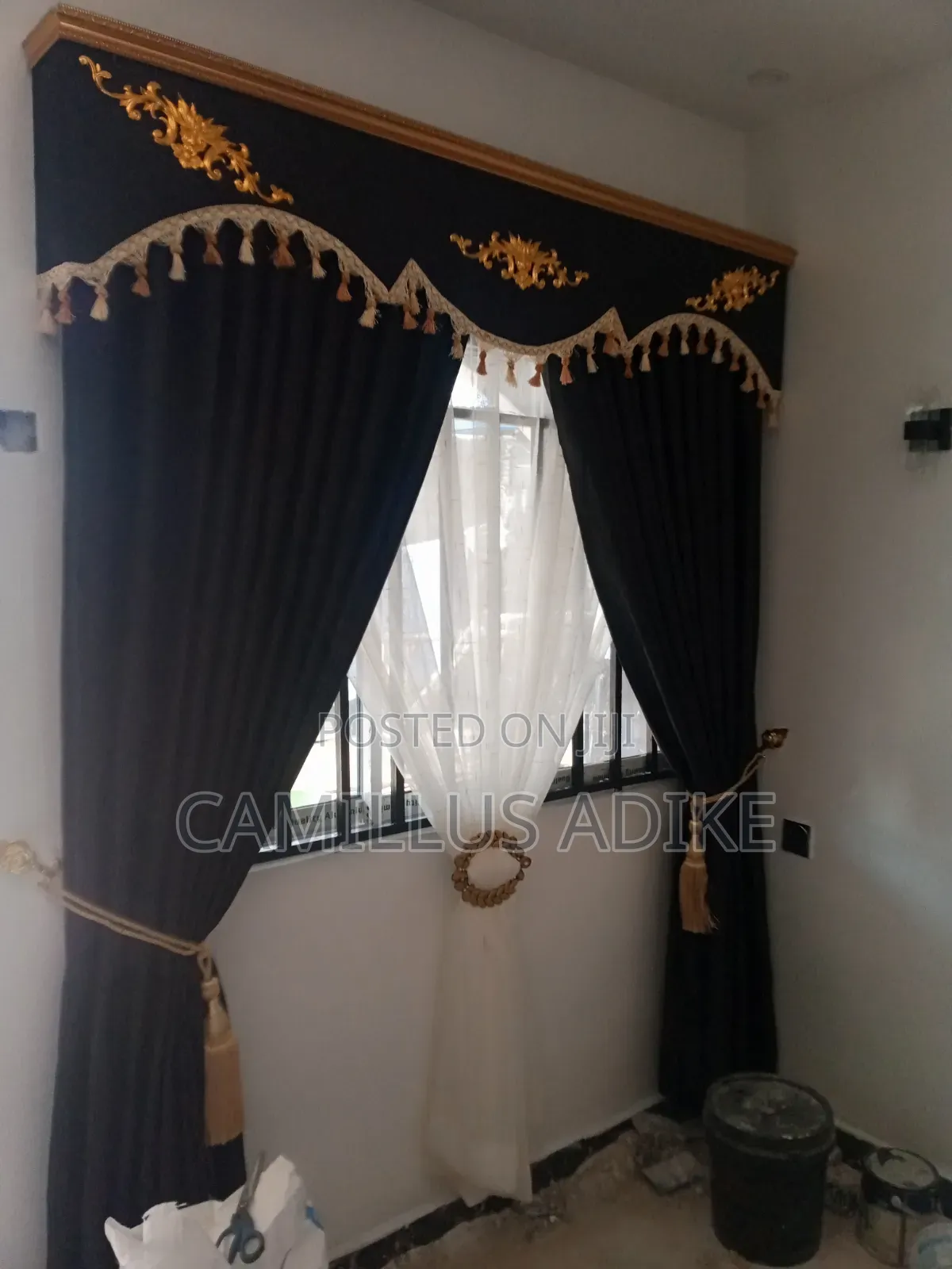 Material Board and Drape Curtains