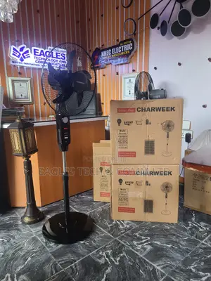 Charweek 16" Solar Standing Fan