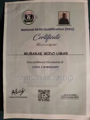 Construction Building Certificate