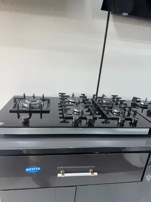 Modern 5 Burner Gas Cooker-Square Pattern Pot Seater.