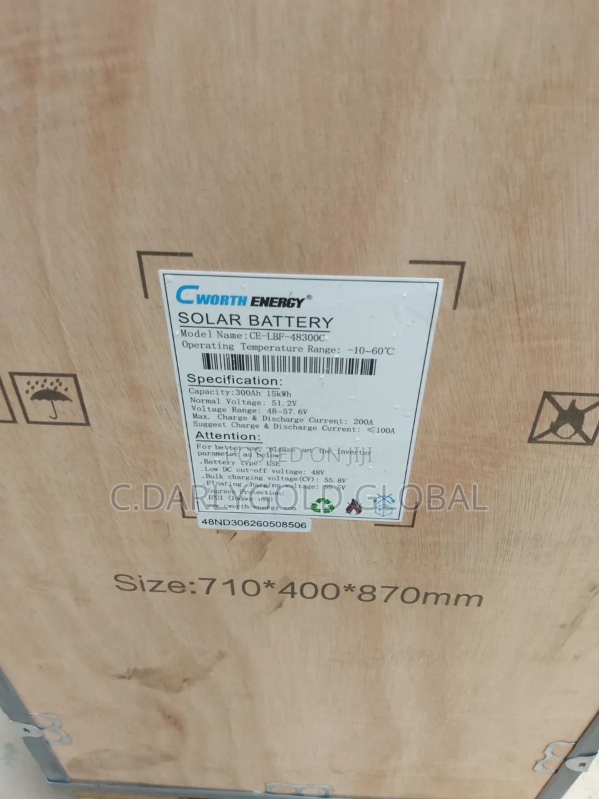 Cworth 15kwh 48v Lithium Ion Battery