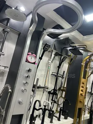 Silver LED Hydromassage Shower Panel
