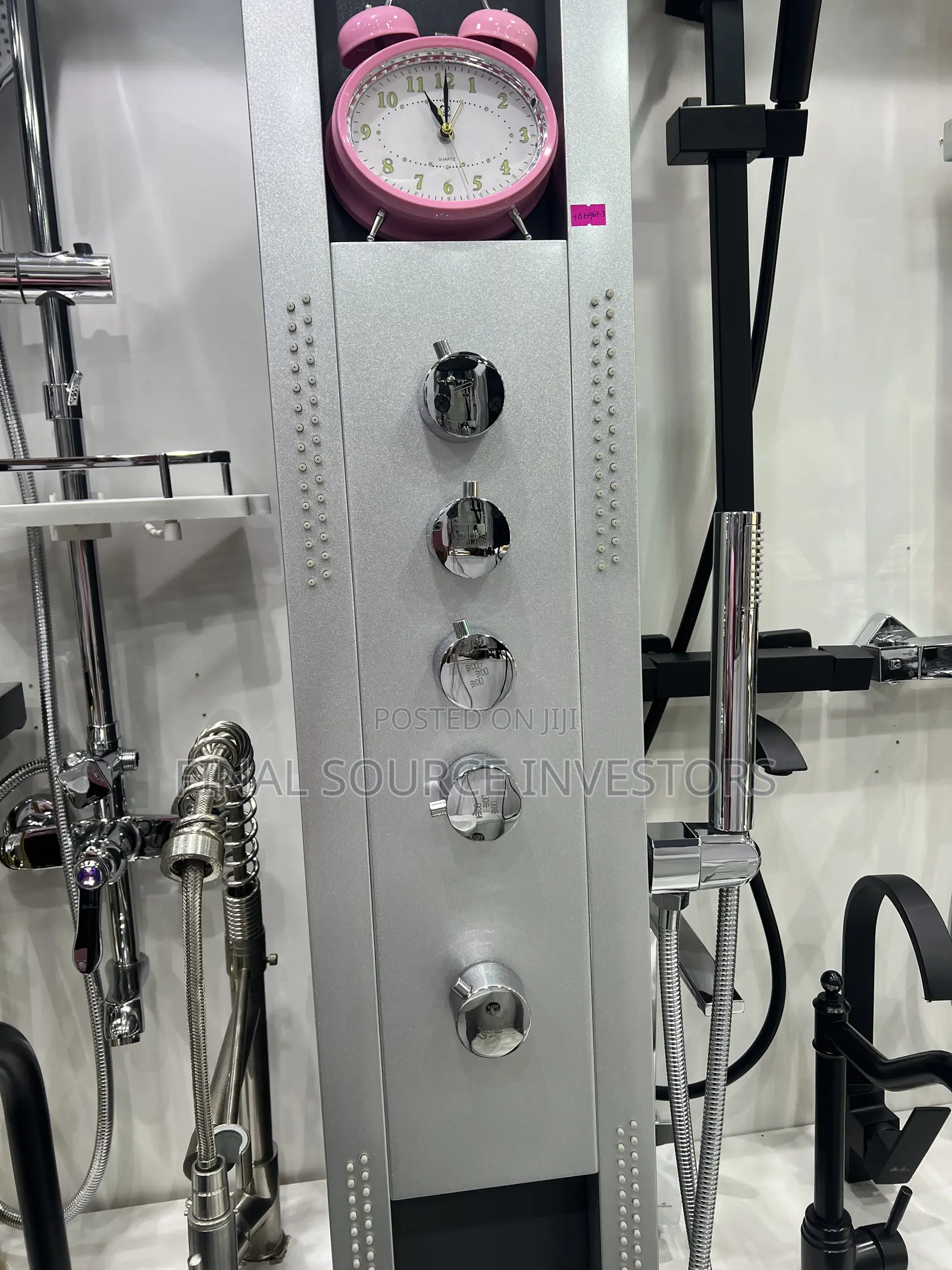Silver LED Hydromassage Shower Panel