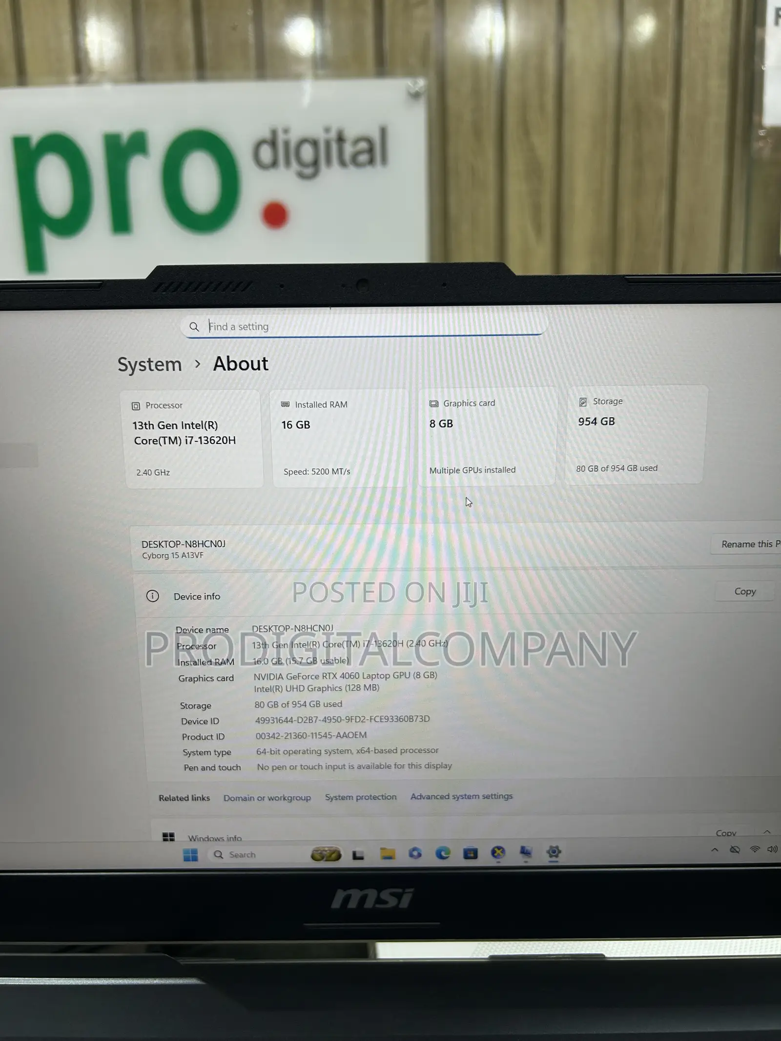 Laptop MSI Cyborg 15 16GB Intel Core i7 SSD 1T