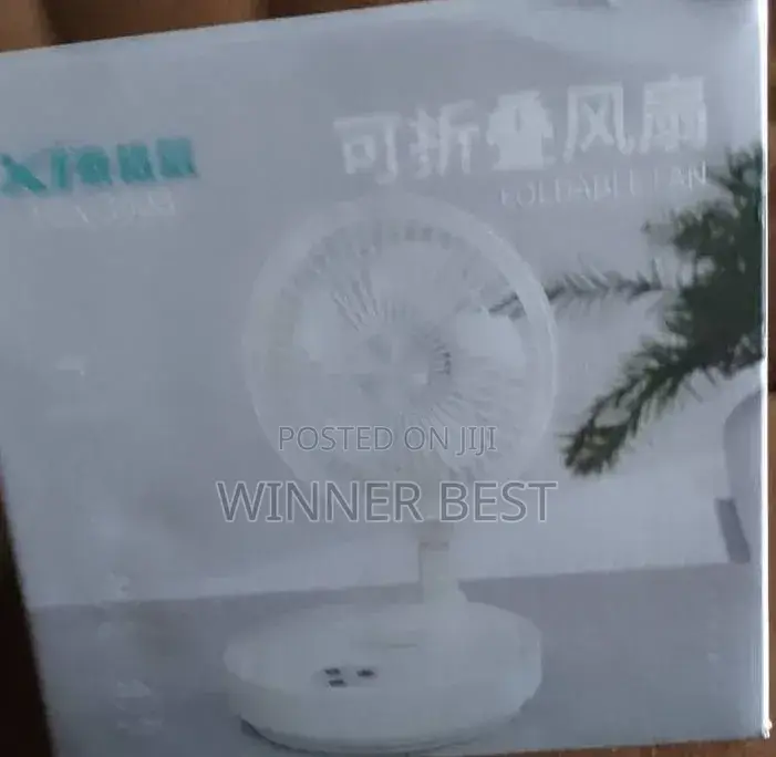 Rechargeable Foldable Rotating Table Fan