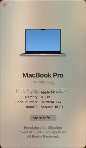 Laptop Apple MacBook Pro 2021 M1 16GB Apple M1 Pro SSD 1T