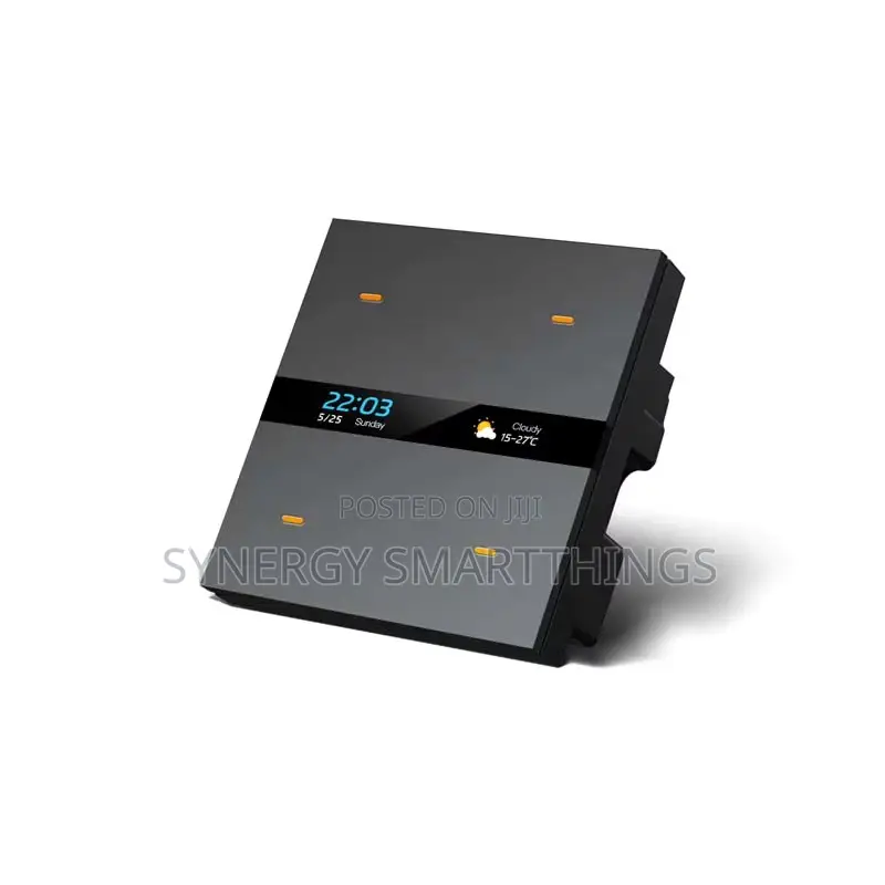 Tuya M8 Pro Zigbee Smart Switch 4Gang Control Panel Scene Switch Black