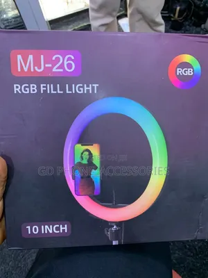 MJ-26 10-Inch RGB LED Ring Light With Phone Holder
