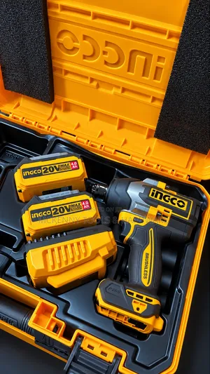 INGCO 20V Cordless Brushless Impact Drill + 2 Batteries Charger