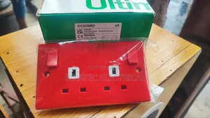 Original Schneider 13A Double Red UPS Socket Outlet