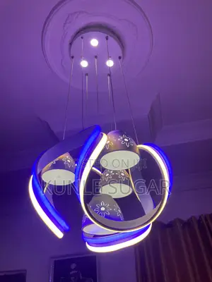 Beautiful Modern LED Ring Chandelier – Multi-Color Light