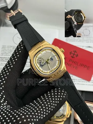 Patek Philippe Mechanical Movement Transparent Back Wristwatch