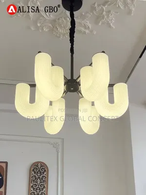 Sculptural U-Shaped Chandelier