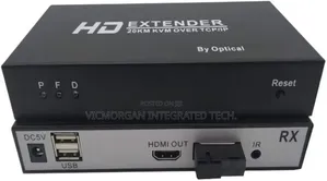 20km HDMI Fiber KVM Extender Set (Transmitter and Receiver