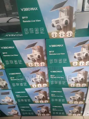 V380 MAX Solar PTZ BP19 Outdoor CCTV Camera 4 Lenses.