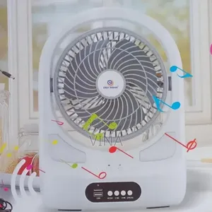 Rechargeable Solar Fan With Speaker