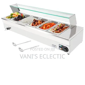 Commercial Bain Maries Food Warmer With Glass Guard